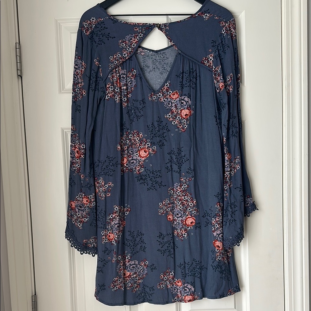 Xhilaration Blue Floral Dress - Picture 4 of 4